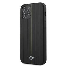 Заредете изображение във визуализатора на галерията – Mini MIHCP12LPUHLYE iPhone 12 Pro Max 6.7 "yellow / yellow hard case Stamp Stripe - TopMag
