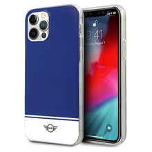 Заредете изображение във визуализатора на галерията – Mini MIHCP12MPCUBINA iPhone 12/12 Pro 6,1" granatowy/navy hard case Stripe Collection - TopMag
