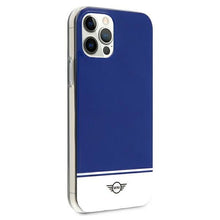 Заредете изображение във визуализатора на галерията – Mini MIHCP12MPCUBINA iPhone 12/12 Pro 6,1" granatowy/navy hard case Stripe Collection - TopMag
