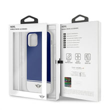 Заредете изображение във визуализатора на галерията – Mini MIHCP12MPCUBINA iPhone 12/12 Pro 6,1" granatowy/navy hard case Stripe Collection - TopMag
