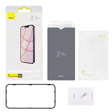 Заредете изображение във визуализатора на галерията – Baseus 0,3mm Tempered Glass 2x tempered glass for iPhone 13 Pro Max transparent (SGBL020202) - TopMag
