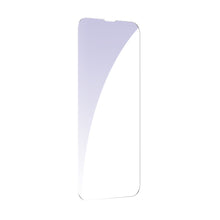 Заредете изображение във визуализатора на галерията – Baseus 2x Full screen 0,3 mm Anti Blue Light tempered glass iPhone 13 mini (SGBL020302) (case friendly) - TopMag
