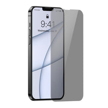 Заредете изображение във визуализатора на галерията – Baseus 0,3mm Anti Spy Glass tempered glass iPhone 13 Pro Max privacy filter (SGBL020802) (case friendly) - TopMag
