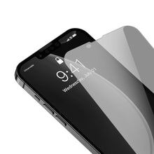Заредете изображение във визуализатора на галерията – Baseus 0,3mm Anti Spy Glass tempered glass iPhone 13 Pro Max privacy filter (SGBL020802) (case friendly) - TopMag

