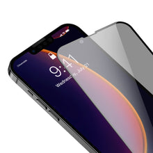 Заредете изображение във визуализатора на галерията – Baseus 0,23mm Anti Spy Full Screen Glass 2x tempered glass for iPhone 13 mini screen protector with frame black (SGQP020301) - TopMag
