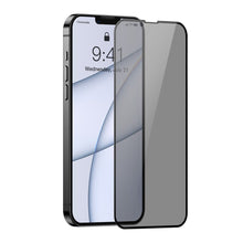 Заредете изображение във визуализатора на галерията – Baseus Anti Spy Full Screen Glass 2x tempered glass for iPhone 13 Pro Max privacy filter black (SGQP020501) - TopMag

