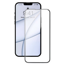 Заредете изображение във визуализатора на галерията – Baseus 0,3mm Full Screen Porcelain Glass 2x Porcelain Tempered Glass for iPhone 13 Pro Max Full Screen with Frame Black (SGQP030201) - TopMag
