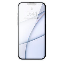 Заредете изображение във визуализатора на галерията – Baseus 0,3mm Full Screen Porcelain Glass 2x Porcelain Tempered Glass for iPhone 13 Pro Max Full Screen with Frame Black (SGQP030201) - TopMag
