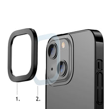 Заредете изображение във визуализатора на галерията – Baseus Glitter Hard PC Case Transparent Electroplating Cover for iPhone 13 black (ARMC000001) - TopMag
