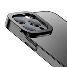 Заредете изображение във визуализатора на галерията – Baseus Glitter Hard PC Case Transparent Electroplating Cover for iPhone 13 Pro Max black (ARMC000201) - TopMag

