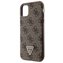 Заредете изображение във визуализатора на галерията – Original Case GUESS hardcase Crossbody 4G Metal Logo GUHCN61P4TDSCPW for Iphone 11/ Xr brown
