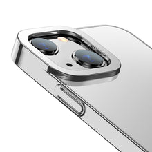 Заредете изображение във визуализатора на галерията – Baseus Glitter Hard PC Case Transparent Electroplating Cover for iPhone 13 silver (ARMC000312) - TopMag

