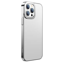 Заредете изображение във визуализатора на галерията – Baseus Glitter Hard PC Case Transparent Electroplating Cover for iPhone 13 Pro silver (ARMC000412) - TopMag
