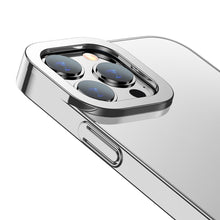 Заредете изображение във визуализатора на галерията – Baseus Glitter Hard PC Case Transparent Electroplating Cover for iPhone 13 Pro Max silver (ARMC000512) - TopMag
