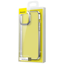 Заредете изображение във визуализатора на галерията – Baseus Glitter Hard PC Case Transparent Electroplating Cover for iPhone 13 Pro Max silver (ARMC000512) - TopMag
