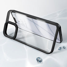 Заредете изображение във визуализатора на галерията – Baseus Crystal Phone Case hard case for iPhone 13 with TPU frame black (ARJT000001) - TopMag
