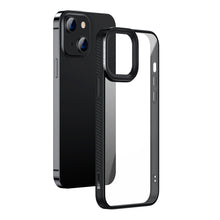 Заредете изображение във визуализатора на галерията – Baseus Crystal Phone Case hard case for iPhone 13 with TPU frame black (ARJT000001) - TopMag

