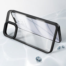 Заредете изображение във визуализатора на галерията – Baseus Crystal Phone Case hard case for iPhone 13 Pro with TPU frame black (ARJT000101) - TopMag
