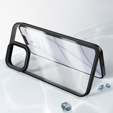 Заредете изображение във визуализатора на галерията – Baseus Crystal Phone Case hard case for iPhone 13 Pro Max with TPU frame black (ARJT000201) - TopMag
