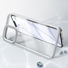 Заредете изображение във визуализатора на галерията – Baseus Crystal Phone Case hard case for iPhone 13 with TPU frame grey (ARJT000313) - TopMag
