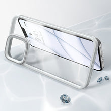 Заредете изображение във визуализатора на галерията – Baseus Crystal Phone Case hard case for iPhone 13 Pro with TPU frame grey (ARJT000413) - TopMag
