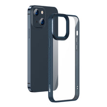 Заредете изображение във визуализатора на галерията – Baseus Crystal Phone Case hard case for iPhone 13 with TPU frame blue (ARJT000603) - TopMag
