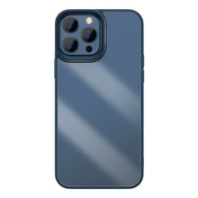 Заредете изображение във визуализатора на галерията – Baseus Crystal Phone Case hard case for iPhone 13 Pro with TPU frame blue (ARJT000703) - TopMag
