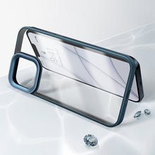Заредете изображение във визуализатора на галерията – Baseus Crystal Phone Case hard case for iPhone 13 Pro Max with TPU frame blue (ARJT000803) - TopMag
