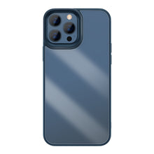 Заредете изображение във визуализатора на галерията – Baseus Crystal Phone Case hard case for iPhone 13 Pro Max with TPU frame blue (ARJT000803) - TopMag

