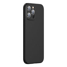 Заредете изображение във визуализатора на галерията – Baseus Liquid Gel Case Soft Flexible Rubber Cover for iPhone 13 Pro black (ARYT000101) - TopMag
