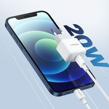 Заредете изображение във визуализатора на галерията – Ugreen small fast charger USB-C PD 20W white (CD241)

