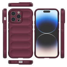 Заредете изображение във визуализатора на галерията – Magic Shield Case case for iPhone 14 Pro Max elastic armored case in burgundy
