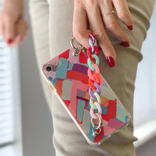 Заредете изображение във визуализатора на галерията – Color Chain Case gel flexible elastic case cover with a chain pendant for iPhone 13 Pro Max multicolour (4) - TopMag
