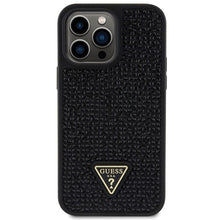 Заредете изображение във визуализатора на галерията – Original Case GUESS Rhinestone Triangle hardcase GUHCP14XHDGTPK for Iphone 14 Pro Max black
