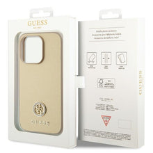 Заредете изображение във визуализатора на галерията – Original Case GUESS Strass Metal Logo GUHCP15XPS4DGPD for Iphone 15 Pro Max gold
