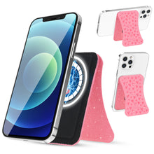 Заредете изображение във визуализатора на галерията – Kingxbar Magnetic Pocket Magnetic Wallet for iPhone 12/13 (Pro / Max / Mini) Stand Compatible with MagSafe Credit Card Holder Pink - TopMag
