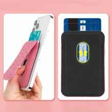 Заредете изображение във визуализатора на галерията – Kingxbar Magnetic Pocket Magnetic Wallet for iPhone 12/13 (Pro / Max / Mini) Stand Compatible with MagSafe Credit Card Holder Pink - TopMag
