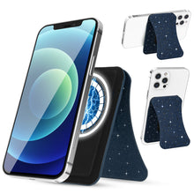 Заредете изображение във визуализатора на галерията – Kingxbar Magnetic Pocket Magnetic Wallet for iPhone 12/13 (Pro / Max / Mini) Stand Compatible with MagSafe Credit Card Holder Blue - TopMag
