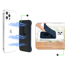 Заредете изображение във визуализатора на галерията – Kingxbar Magnetic Pocket Magnetic Wallet for iPhone 12/13 (Pro / Max / Mini) Stand Compatible with MagSafe Credit Card Holder Blue - TopMag
