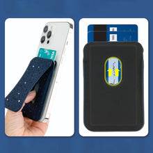 Заредете изображение във визуализатора на галерията – Kingxbar Magnetic Pocket Magnetic Wallet for iPhone 12/13 (Pro / Max / Mini) Stand Compatible with MagSafe Credit Card Holder Blue - TopMag
