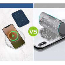 Заредете изображение във визуализатора на галерията – Kingxbar Magnetic Pocket Magnetic Wallet for iPhone 12/13 (Pro / Max / Mini) Stand Compatible with MagSafe Credit Card Holder Blue - TopMag
