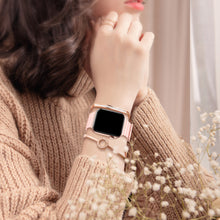 Заредете изображение във визуализатора на галерията – Kingxbar Magnetic Band Strap Watch Bracelet: Ultra / 8/7/6 / SE / 5/4/3/2 (49mm / 45mm / 44mm / 42mm) Magnetic Silicone Band Pink - TopMag
