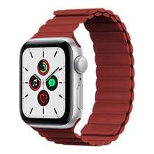 Заредете изображение във визуализатора на галерията – Kingxbar Magnetic Band Strap Watch Bracelet: Ultra / 8/7/6 / SE / 5/4/3/2 (49mm / 45mm / 44mm / 42mm) Magnetic Silicone Band Red - TopMag
