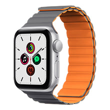 Заредете изображение във визуализатора на галерията – Kingxbar Magnetic Band Strap Watch Bracelet: Ultra / 8/7/6 / SE / 5/4/3/2 (49mm / 45mm / 44mm / 42mm) Magnetic Silicone Band Orange - TopMag
