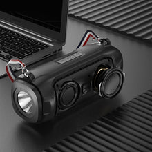 Заредете изображение във визуализатора на галерията – Dudao Wireless Bluetooth 5.0 Speaker 5W 1200mAh FM Radio Solar Panel Black (Y1XS-black) - TopMag
