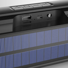 Заредете изображение във визуализатора на галерията – Dudao Wireless Bluetooth 5.0 Speaker 5W 1200mAh FM Radio Solar Panel Black (Y1XS-black) - TopMag
