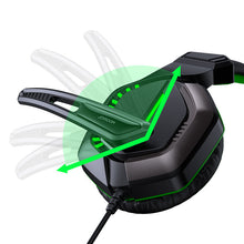 Заредете изображение във визуализатора на галерията – Joyroom Gaming 3.5mm mini jack with remote control and microphone for players black (JR-HG1 green) - TopMag

