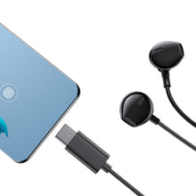 Заредете изображение във визуализатора на галерията – Joyroom In -Ear USB Type C Earphones with Remote and Mic black (JR-EC03 Black) - TopMag

