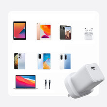 Заредете изображение във визуализатора на галерията – Joyroom wall travel charger USB Type C / USB 30W Power Delivery Quick Charge 4,5A (UK plug) white (L-QP303) - TopMag
