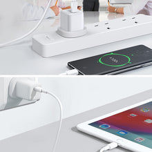 Заредете изображение във визуализатора на галерията – Joyroom USB wall charger Type C 30W Power Delivery 3A (UK plug) white (L-P301) - TopMag
